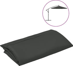vidaXL - Vervangingsdoek - voor - zweefparasol - 300 - cm - antracietkleurig