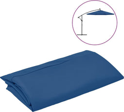 vidaXL - Vervangingsdoek - voor - zweefparasol - 350 - cm - azuurblauw