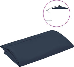 vidaXL - Vervangingsdoek - voor - zweefparasol - 350 - cm - blauw