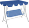 vidaXL - Vervangingsluifel - voor - schommelbank - 150/130x105/70 - cm - blauw