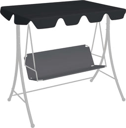 vidaXL - Vervangingsluifel - voor - schommelbank - 188/168x145/110 - cm - zwart