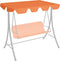 vidaXL - Vervangingsluifel - voor - schommelbank - 188/168x145/110 - cm - oranje