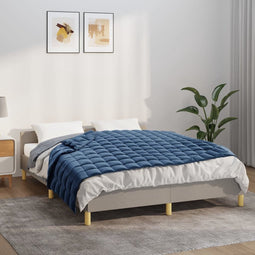 vidaXL - Verzwaringsdeken - 135x200 - cm - 10 - kg - stof - blauw