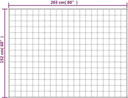 vidaXL - Verzwaringsdeken - 152x203 - cm - 7 - kg - stof - blauw