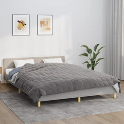vidaXL - Verzwaringsdeken - 200x200 - cm - 13 - kg - stof - grijs