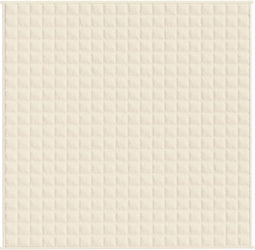 vidaXL - Verzwaringsdeken - 200x200 - cm - 9 - kg - stof - lichtcrèmekleurig