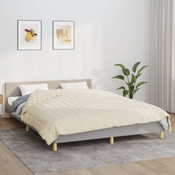 vidaXL - Verzwaringsdeken - 220x230 - cm - 15 - kg - stof - lichtcrèmekleurig