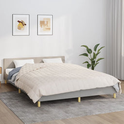 vidaXL - Verzwaringsdeken - 220x235 - cm - 11 - kg - stof - lichtcrèmekleurig