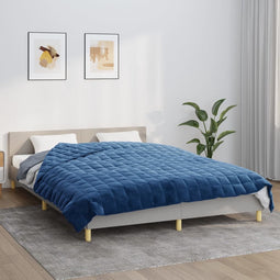 vidaXL - Verzwaringsdeken - 220x235 - cm - 15 - kg - stof - blauw