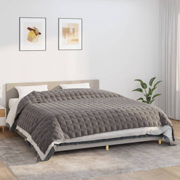 vidaXL - Verzwaringsdeken - 220x260 - cm - 11 - kg - stof - grijs