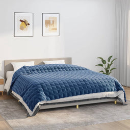 vidaXL - Verzwaringsdeken - 235x290 - cm - 11 - kg - stof - blauw