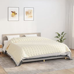 vidaXL - Verzwaringsdeken - 235x290 - cm - 15 - kg - stof - lichtcrèmekleurig