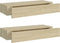vidaXL - viaXL - Wandschappen - 2 - st - met - lade - 60x23,5x10 - cm - MDF - eikenkleurig