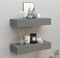 vidaXL - viaXL - Wandschappen - 2 - st - met - lade - 60x23,5x10 - cm - MDF - grijs
