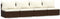 vidaXL - Vierzitsbank - met - kussens - poly - rattan - bruin