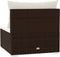 vidaXL - Vierzitsbank - met - kussens - poly - rattan - bruin