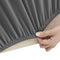 vidaXL - Vierzitsbankhoes - stretch - polyester - jersey - antracietkleurig
