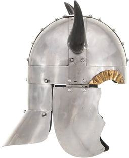 vidaXL Vikinghelm fantasie LARP staal zilverkleurig