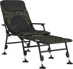 vidaXL - Visbed - met - verstelbare - modderpoten - inklapbaar - camouflage