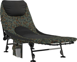 vidaXL - Visbed - met - verstelbare - modderpoten - inklapbaar - camouflage
