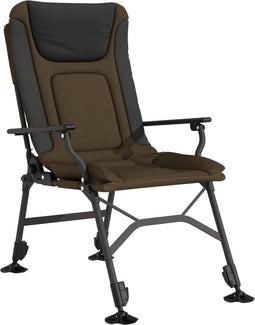 vidaXL - Visstoel - met - armleuning - inklapbaar - taupe