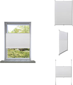 vidaXL Vitrage - Vitrages - Jaloezie - Jaloezieën - Plisséjaloezie 90x125 cm wit
