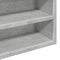 vidaXL - Vitrinekast - 100x15x58 - cm - bewerkt - hout - betongrijs