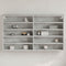 vidaXL - Vitrinekast - 100x15x58 - cm - bewerkt - hout - betongrijs