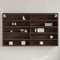 vidaXL - Vitrinekast - 100x15x58 - cm - bewerkt - hout - bruin - eikenkleurig