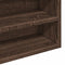 vidaXL - Vitrinekast - 100x15x58 - cm - bewerkt - hout - bruin - eikenkleurig