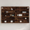 vidaXL - Vitrinekast - 100x15x58 - cm - bewerkt - hout - gerookt - eikenkleurig