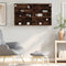 vidaXL - Vitrinekast - 100x15x58 - cm - bewerkt - hout - gerookt - eikenkleurig