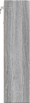 vidaXL - Vitrinekast - 100x15x58 - cm - bewerkt - hout - grijs - sonoma - eikenkleurig
