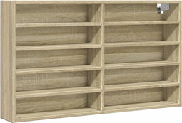 vidaXL - Vitrinekast - 100x15x58 - cm - bewerkt - hout - sonoma - eikenkleurig