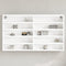 vidaXL - Vitrinekast - 100x15x58 - cm - bewerkt - hout - wit