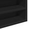 vidaXL - Vitrinekast - 100x15x58 - cm - bewerkt - hout - zwart