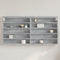 vidaXL - Vitrinekast - 100x8,5x50 - cm - bewerkt - hout - betongrijs