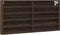 vidaXL - Vitrinekast - 100x8,5x50 - cm - bewerkt - hout - bruin - eikenkleurig