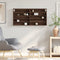 vidaXL - Vitrinekast - 100x8,5x50 - cm - bewerkt - hout - bruin - eikenkleurig