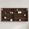 vidaXL - Vitrinekast - 100x8,5x50 - cm - bewerkt - hout - bruin - eikenkleurig