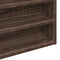 vidaXL - Vitrinekast - 100x8,5x50 - cm - bewerkt - hout - bruin - eikenkleurig
