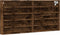 vidaXL - Vitrinekast - 100x8,5x50 - cm - bewerkt - hout - gerookt - eikenkleurig