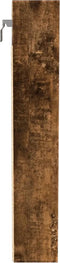 vidaXL - Vitrinekast - 100x8,5x50 - cm - bewerkt - hout - gerookt - eikenkleurig