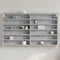 vidaXL - Vitrinekast - 100x8,5x58 - cm - bewerkt - hout - betongrijs
