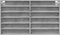 vidaXL - Vitrinekast - 100x8,5x58 - cm - bewerkt - hout - betongrijs