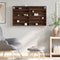 vidaXL - Vitrinekast - 100x8,5x58 - cm - bewerkt - hout - bruin - eikenkleurig