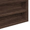 vidaXL - Vitrinekast - 100x8,5x58 - cm - bewerkt - hout - bruin - eikenkleurig