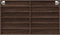 vidaXL - Vitrinekast - 100x8,5x58 - cm - bewerkt - hout - bruin - eikenkleurig