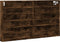 vidaXL - Vitrinekast - 100x8,5x58 - cm - bewerkt - hout - gerookt - eikenkleurig