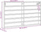 vidaXL - Vitrinekast - 100x8,5x58 - cm - bewerkt - hout - gerookt - eikenkleurig